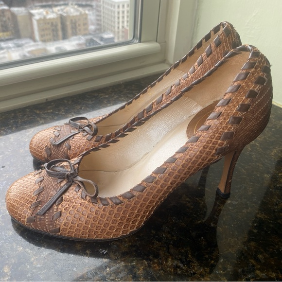 Vintage Dior Snakeskin Heels - Size 37.5/6.5 - Picture 6 of 7